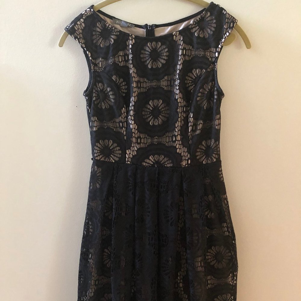Black Lace Dress - Roz & Ali, Size 8 Petite